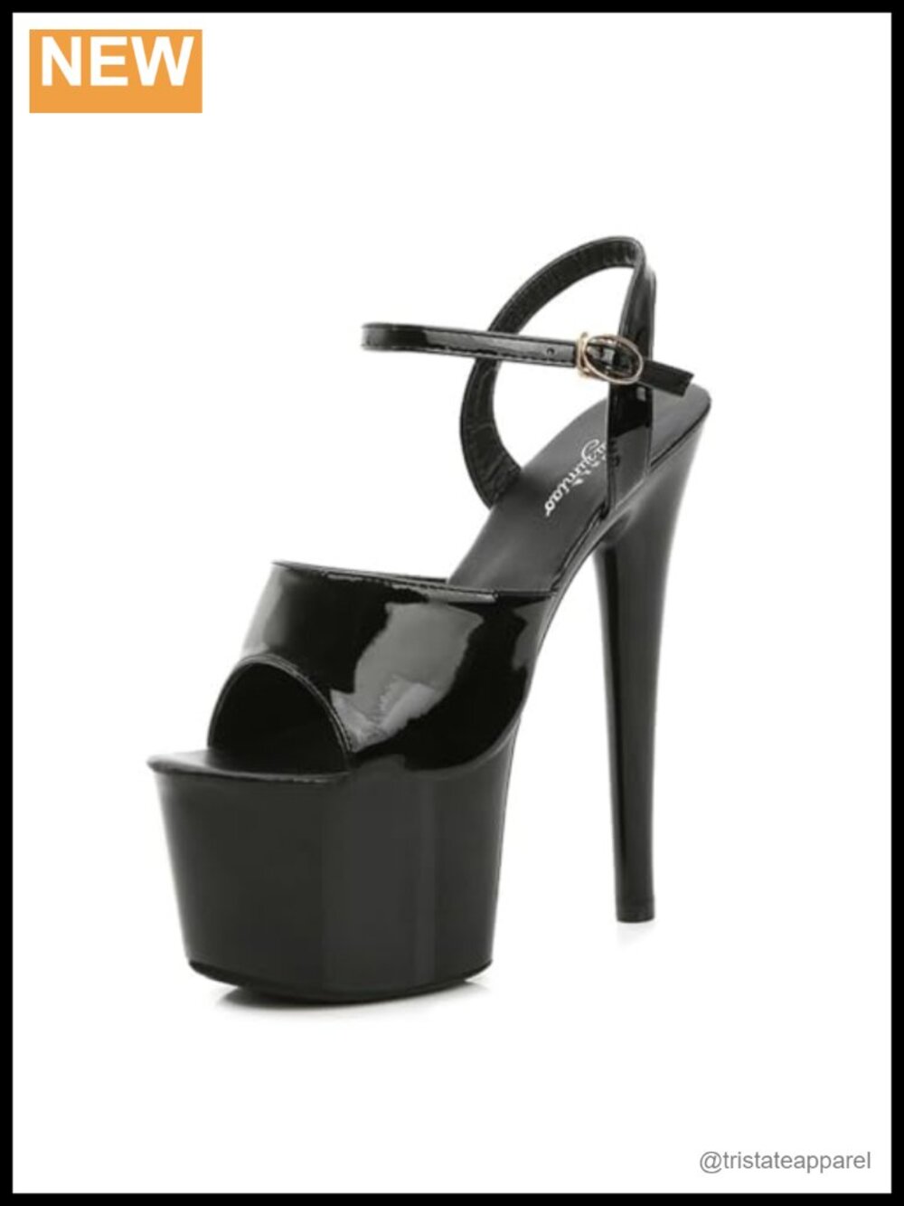 Womens Platform Dance Sandals 7cm Stiletto Heel Open Toe Ankle Strap
